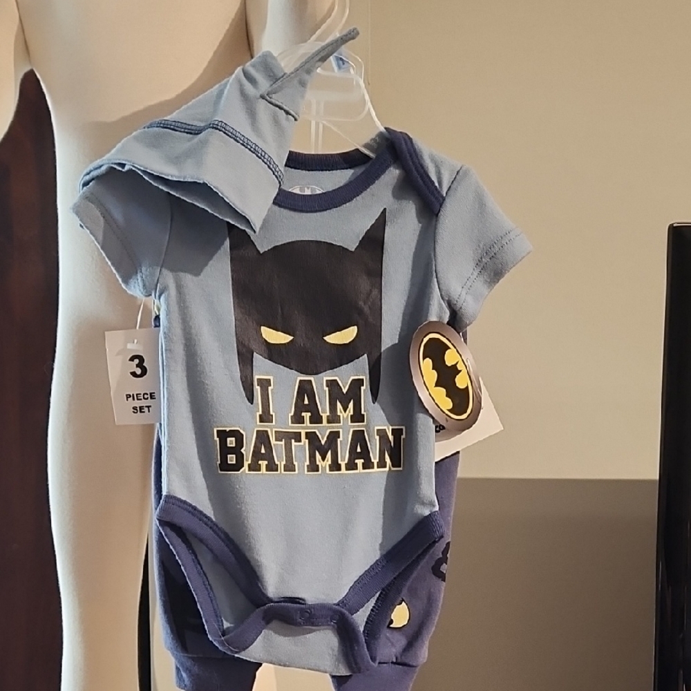 DC 3 Pc. Blue and Black Matching Set Batman Theme